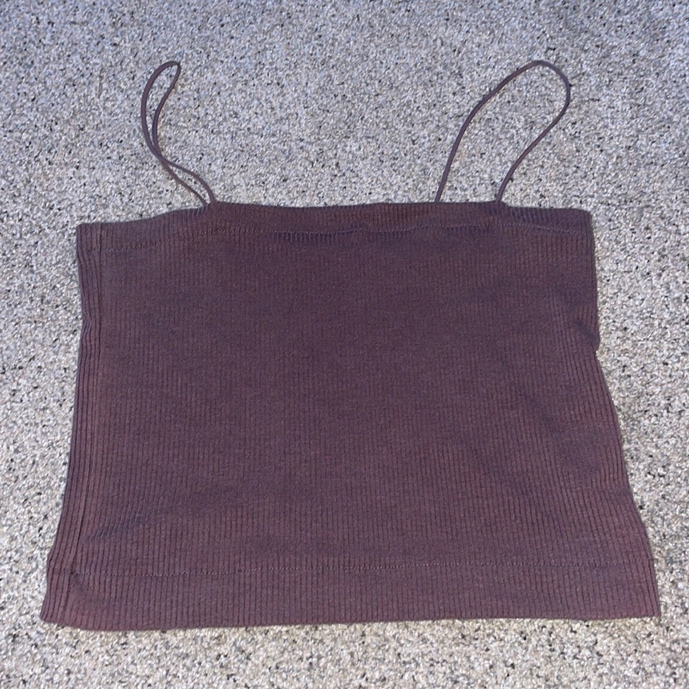 American eagle purple cropped tank top